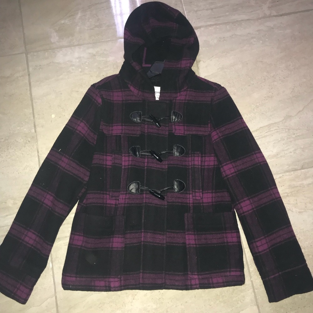 Winter coat black and pink